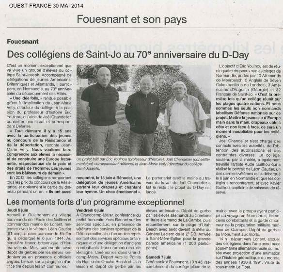 Ouest france 30 05 14