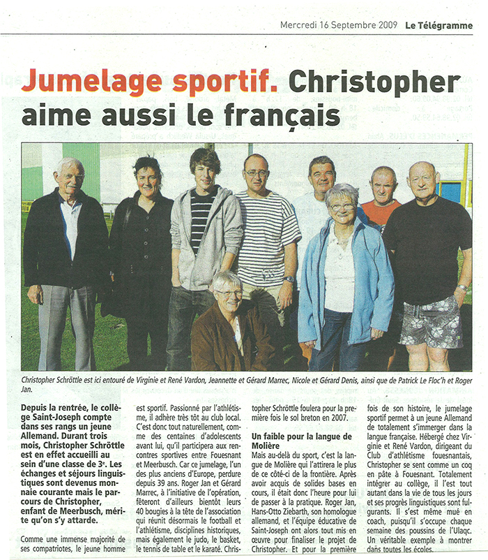 Télégramme 16 septembre 2009