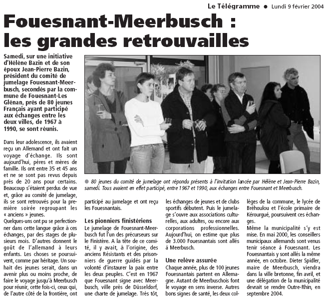 Le Télégramme, 9 février 2004