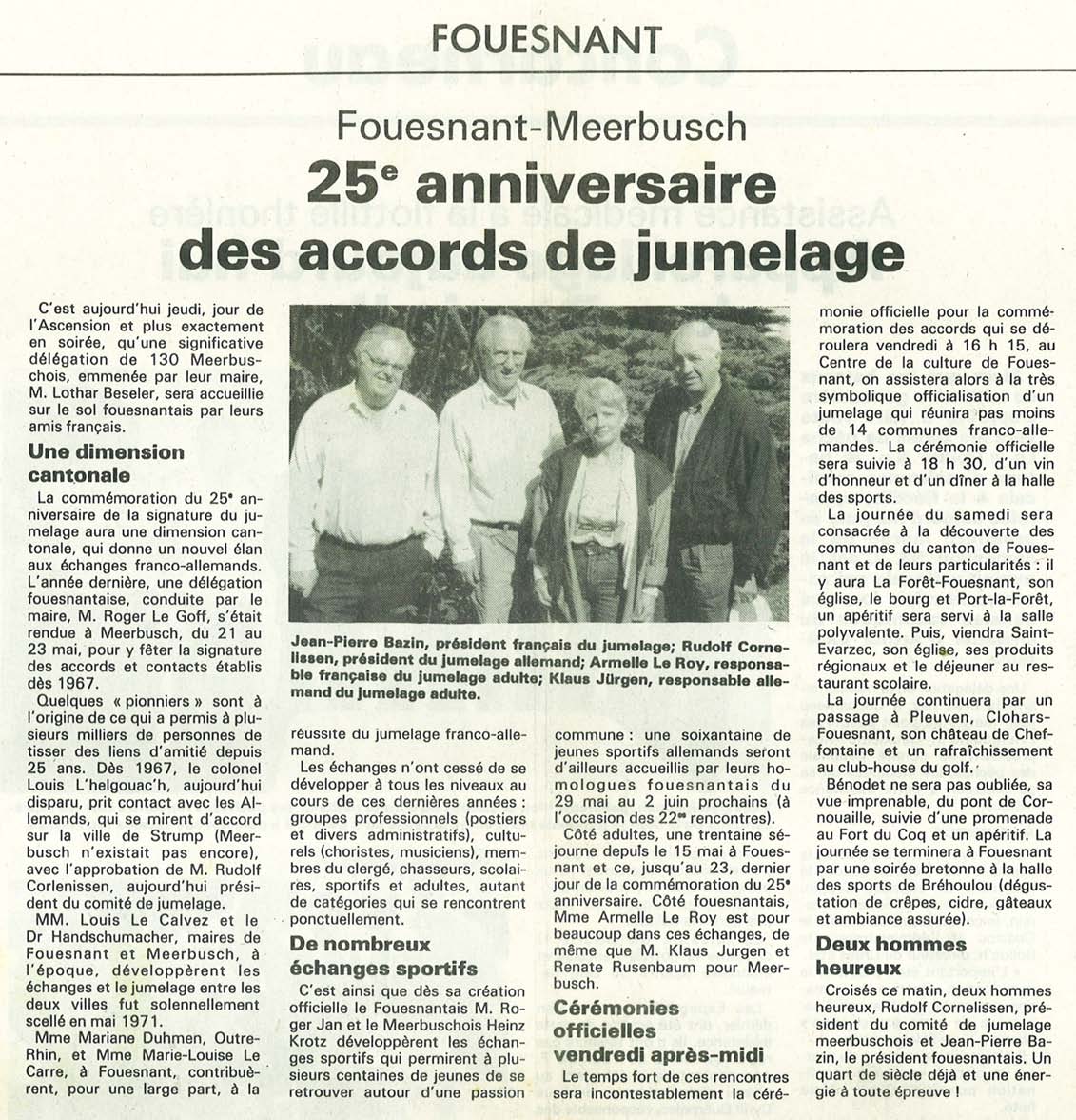 25ème anniversaire du jumelage