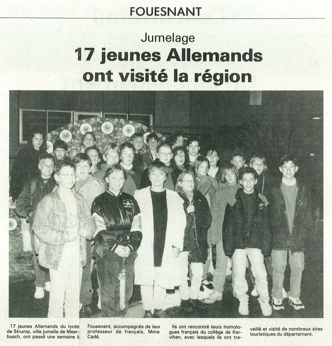 Visite des élèves du lycée de Strümp