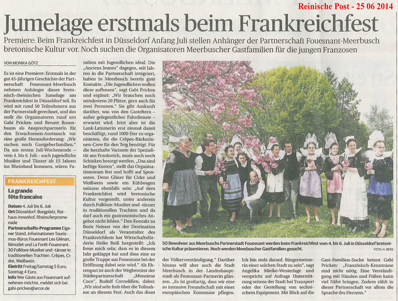 Rheinische Post 25 juin 2014