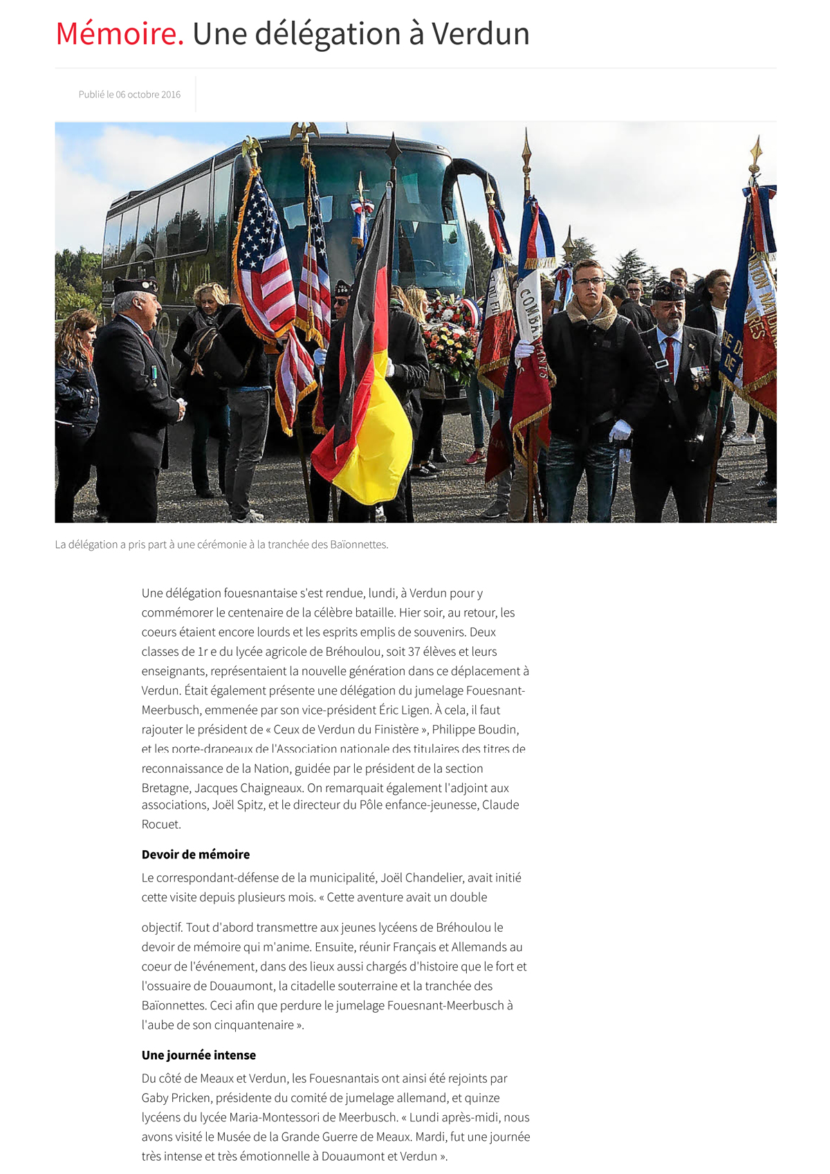 Le Télégramme 6 octobre 2016