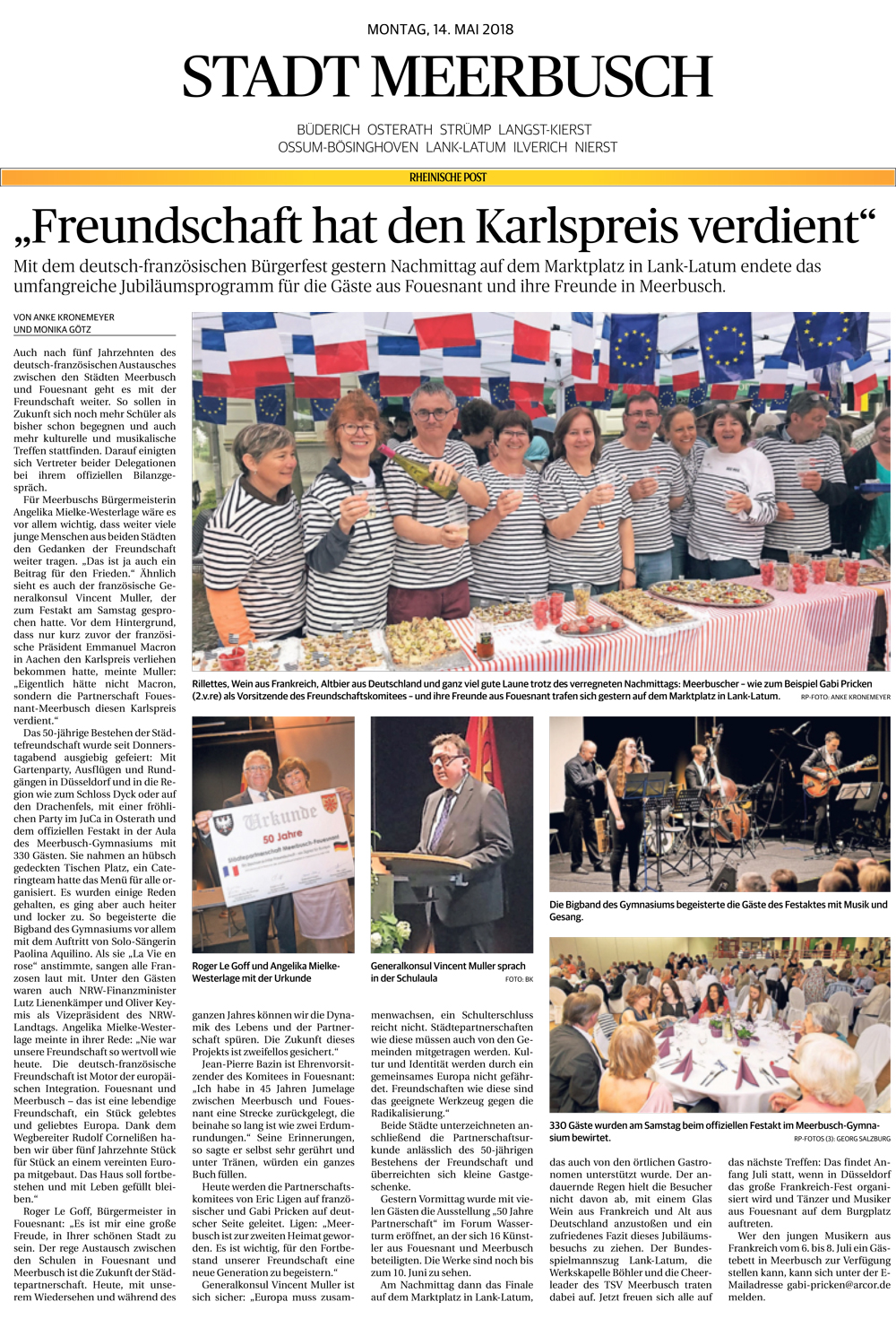 Rheinische post 14 mai 2018