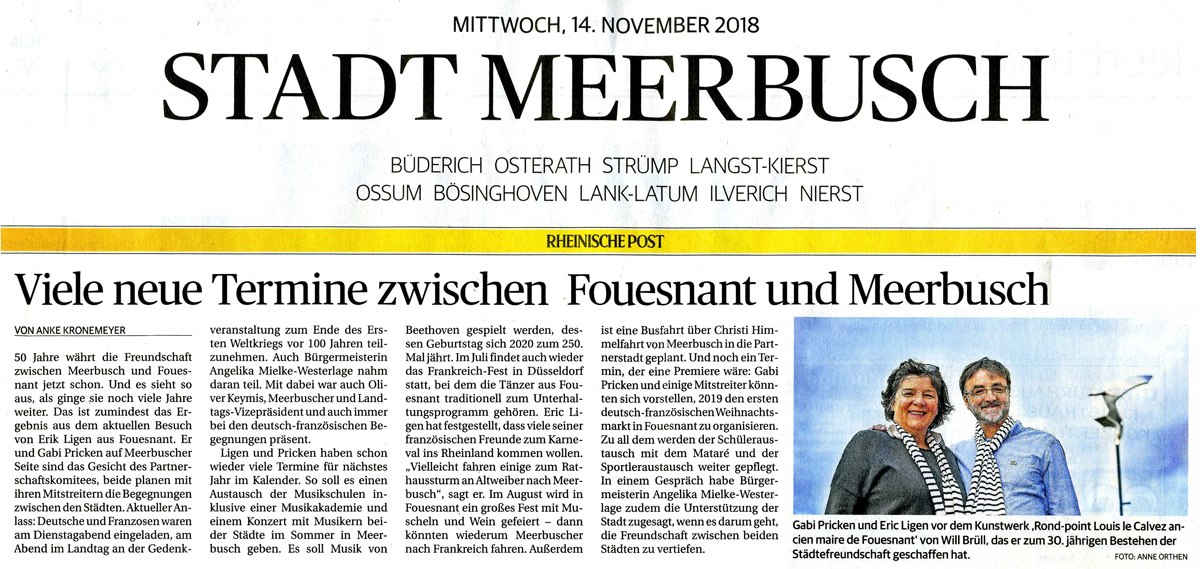 Rheinische Post 14 novembre 2018