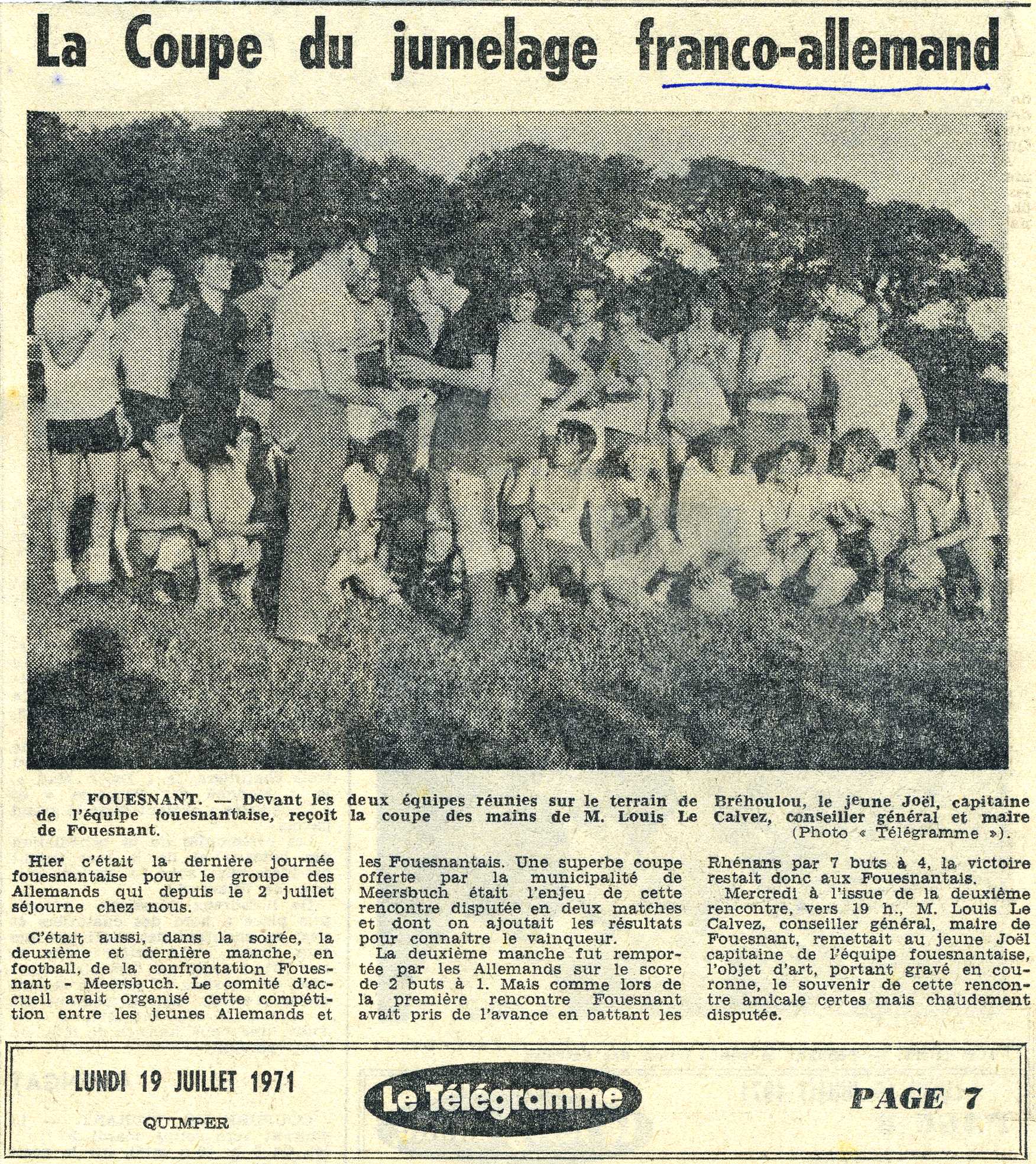 Le Télégramme 19 juillet 1971