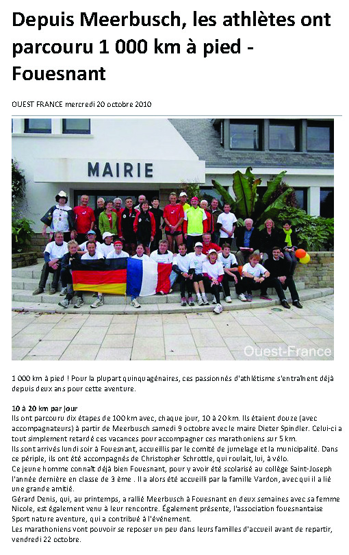 Ouest France 20 octobre 2010