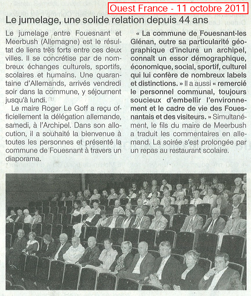 Ouest France 11 octobre 2011