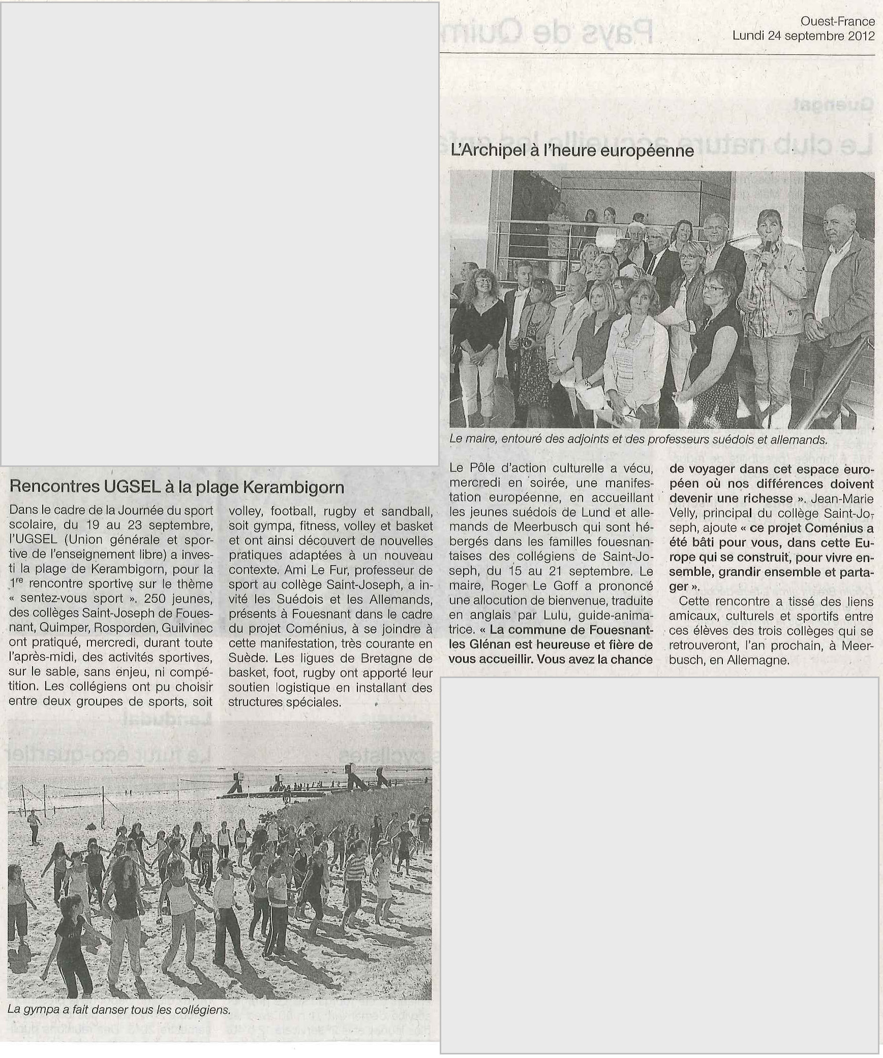 Ouest France 24 septembre2012