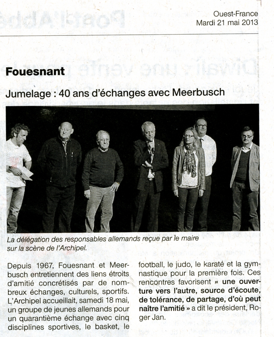 Ouest France 21 mai 2013