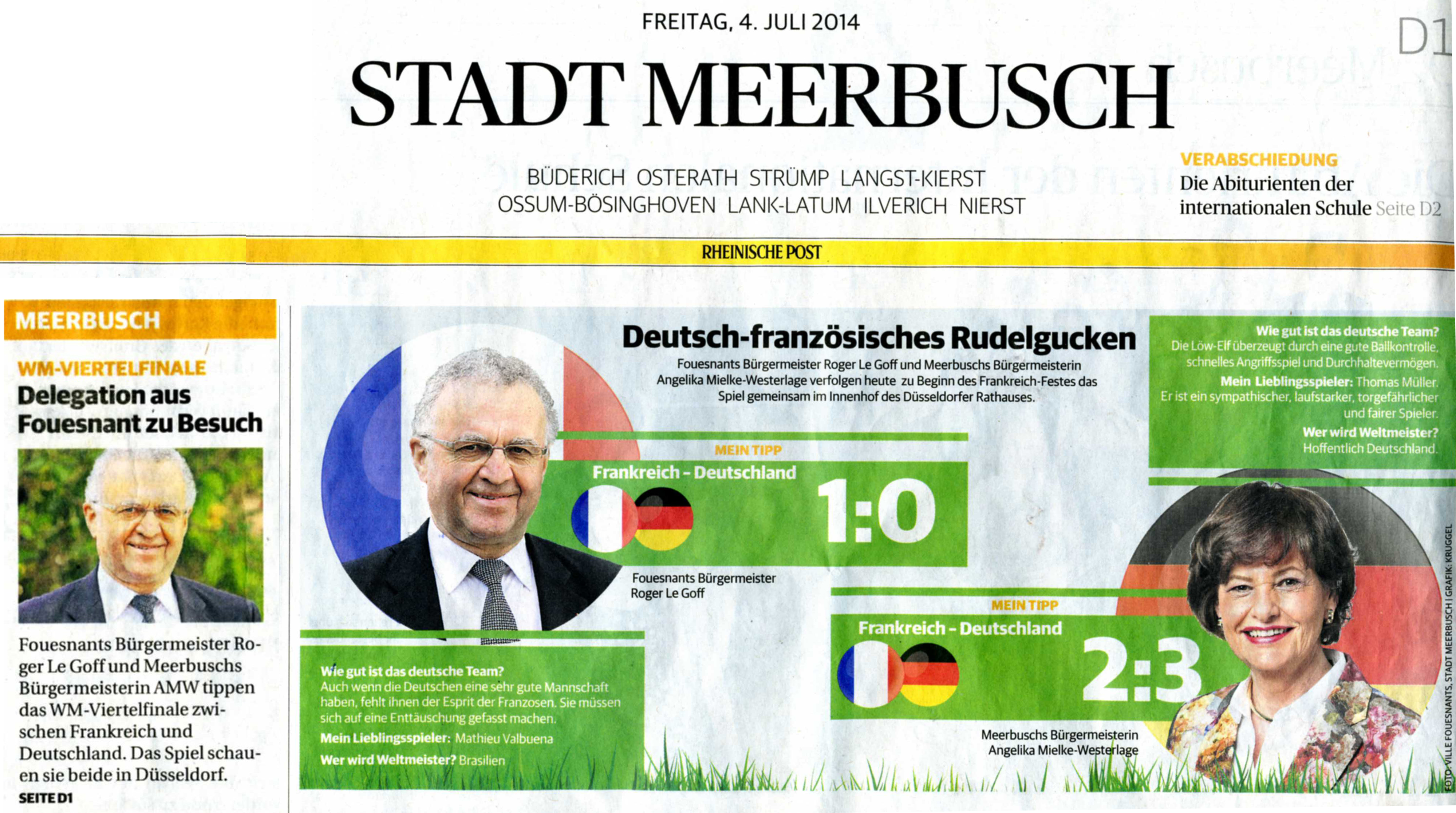 Rheinische Post 4 juillet 2014