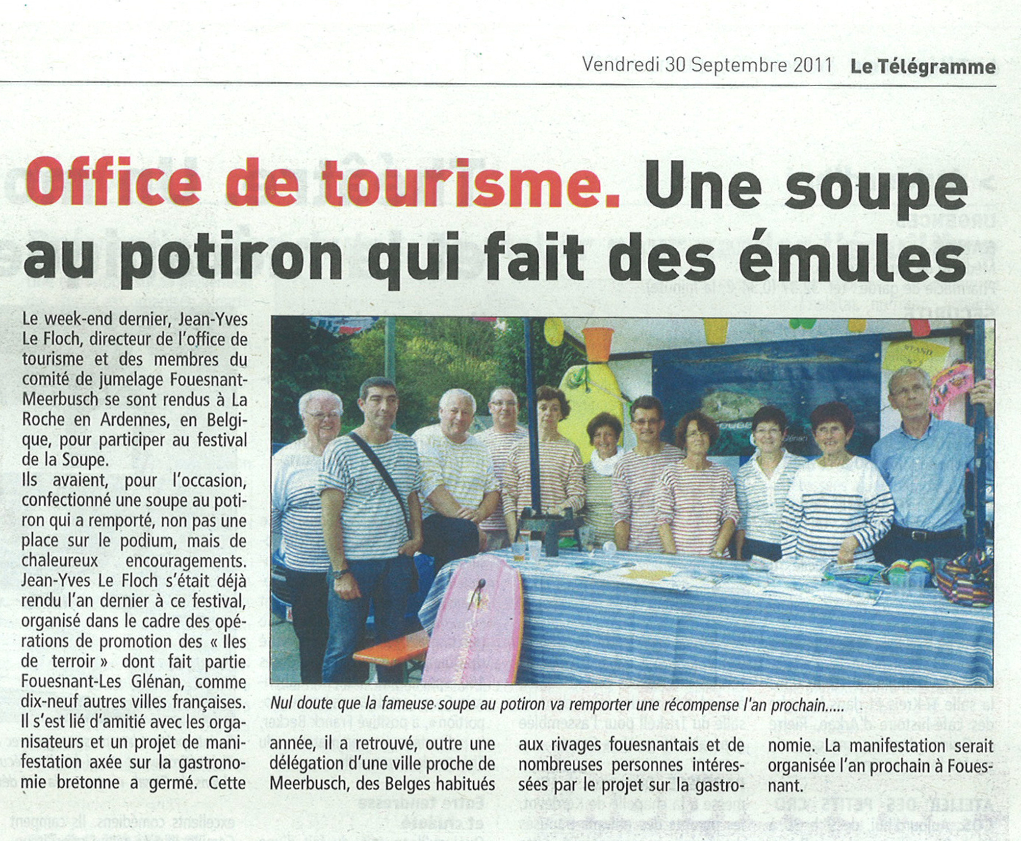 Le Télégramme 30 septembre 2011