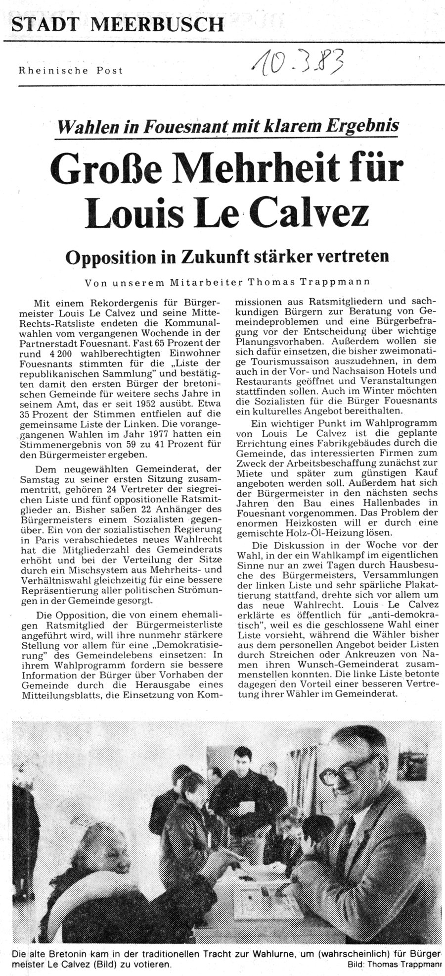 Rheinische Post, 10 mars 1983