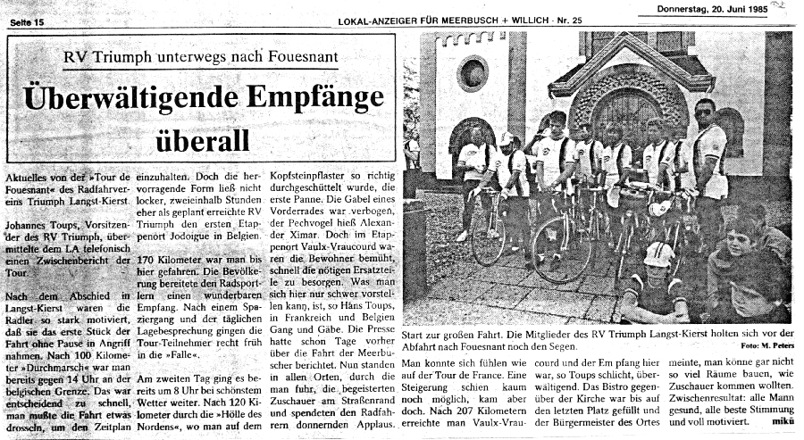 Lokal Anzeiger Meerbusch, 20 juin 1985