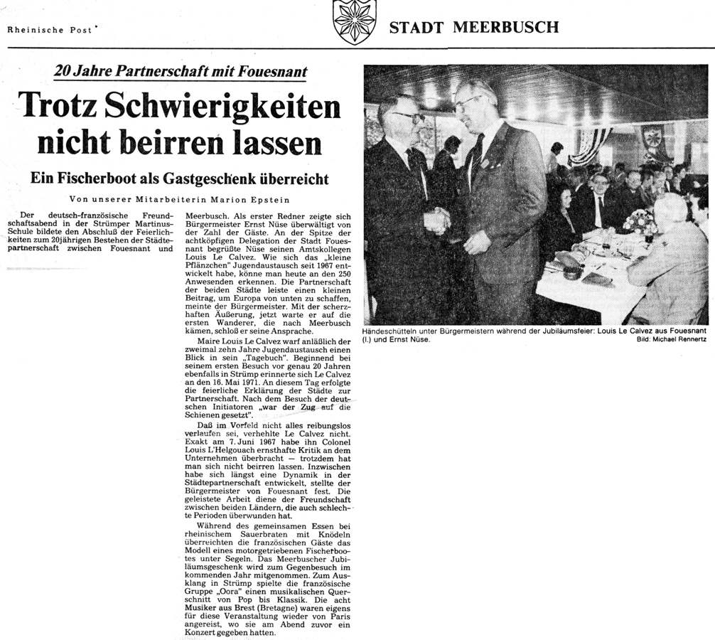 Rheinische Post, 13 mai 1985