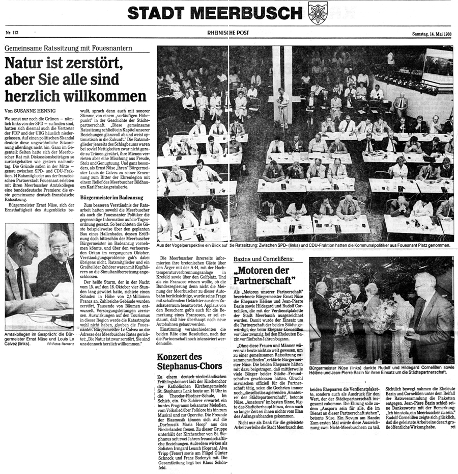 Rheinische Post, 14 mai 1988