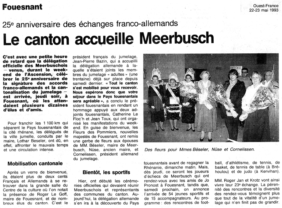 Ouest France, 22 mai 1993
