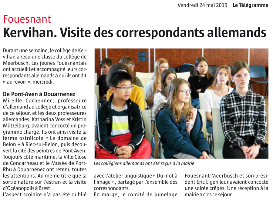 Le Télégramme, 24 mai 2019