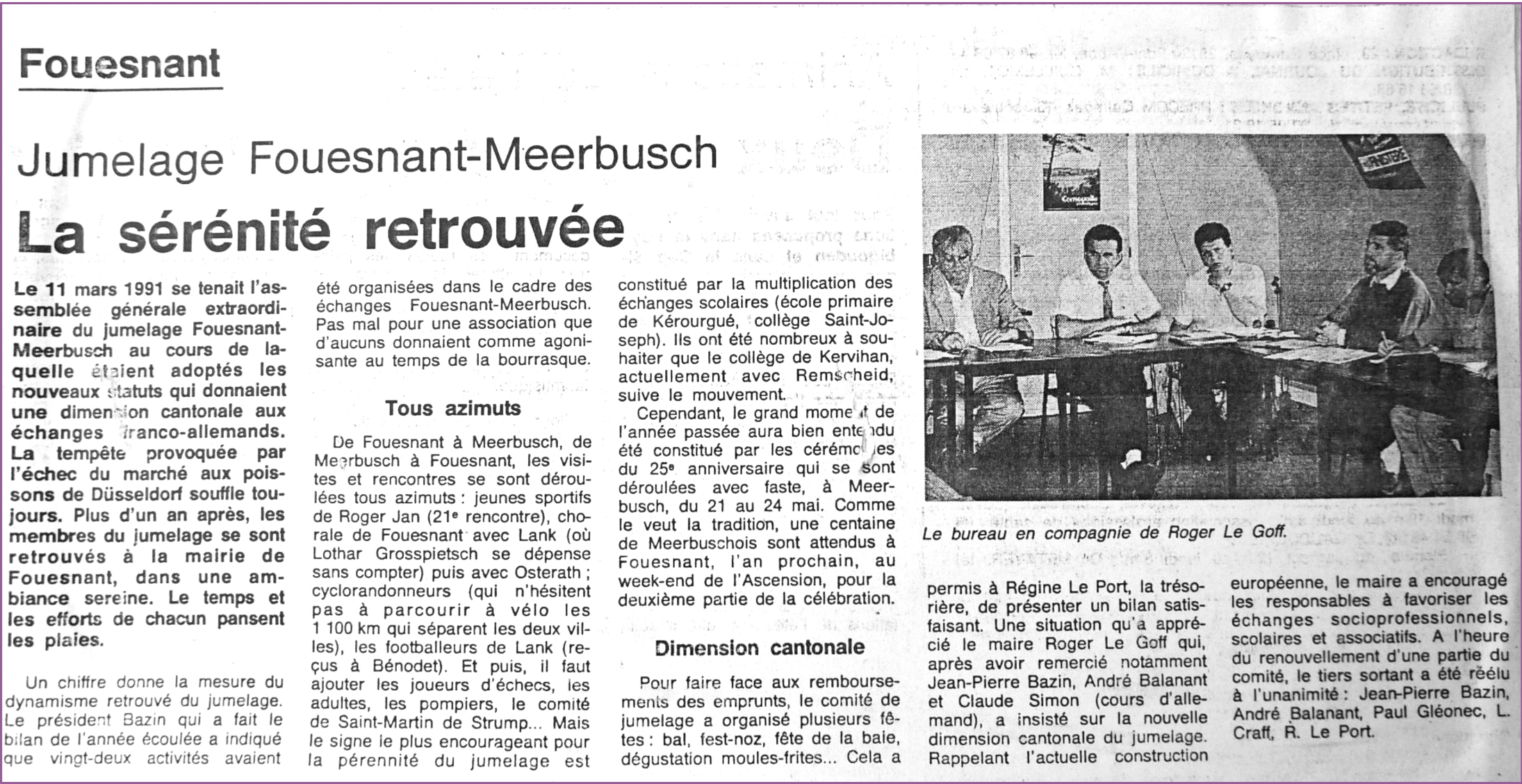 Ouest France, 11 mars 1991