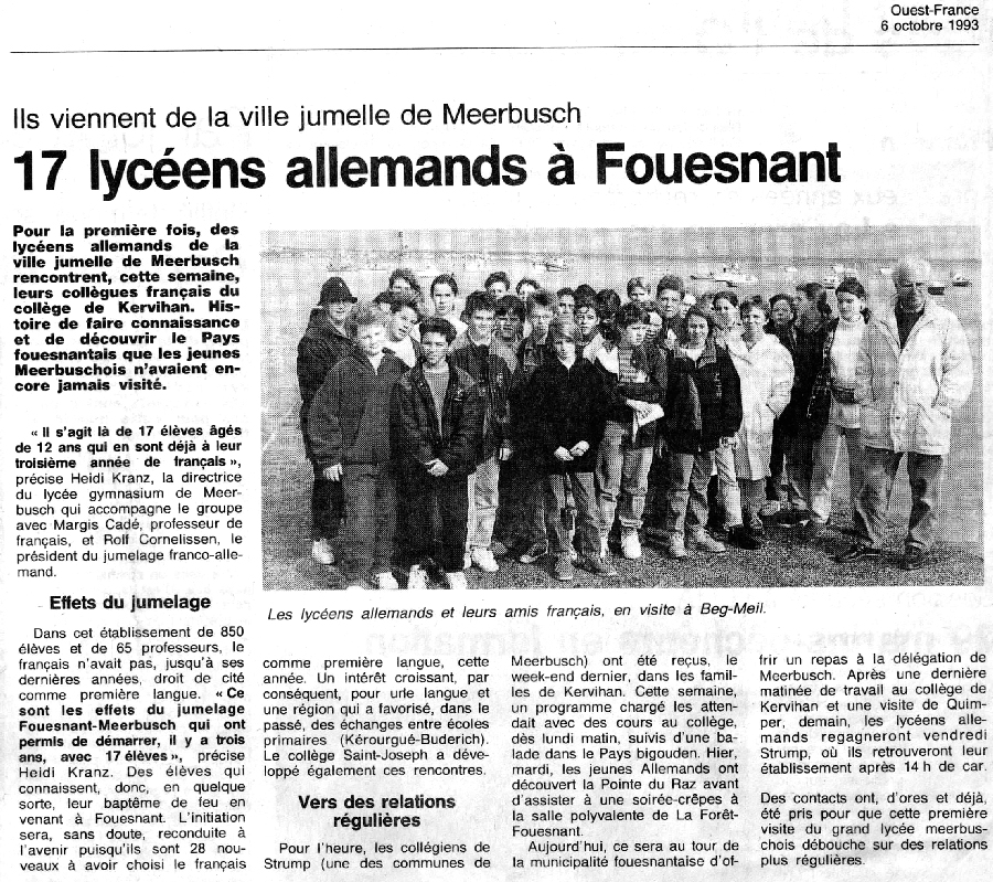 Ouest France, 6 octobre 1993
