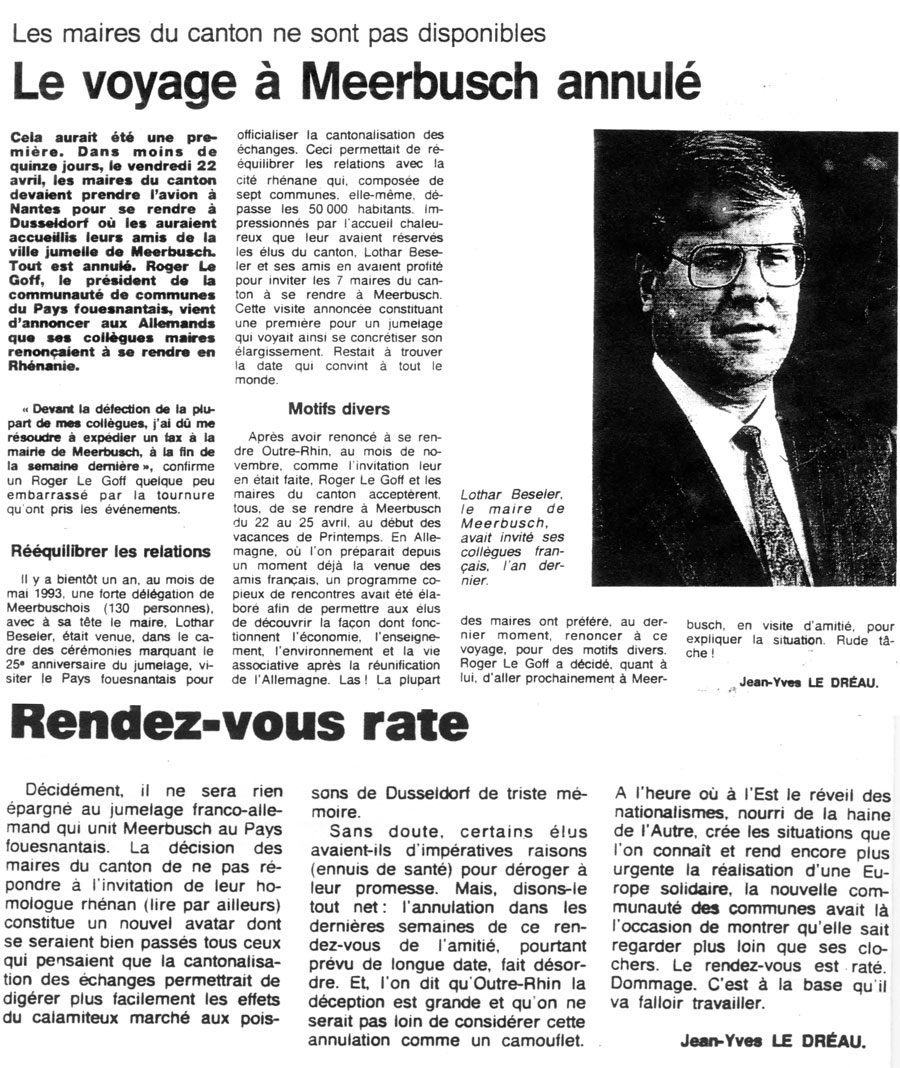 Ouest France, avril 1994
