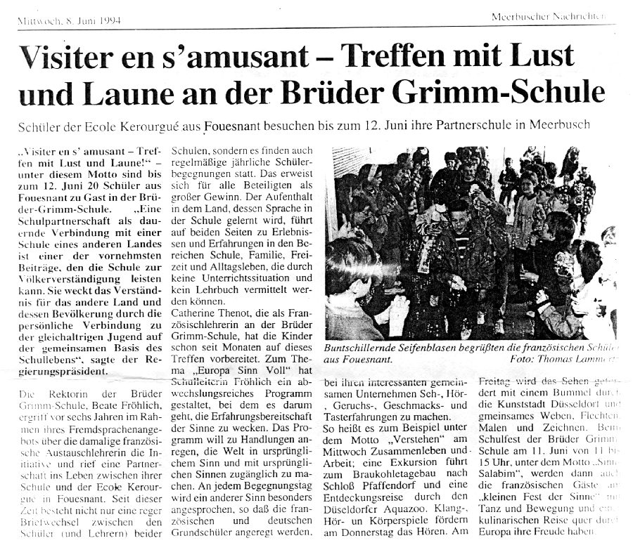 Meerbuscher Nachrichten, 8 juin 1994