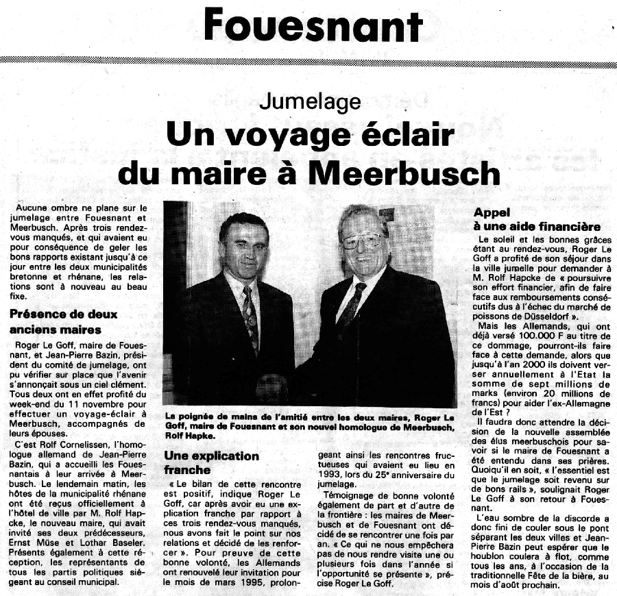 Le Télégramme, 18 novembre 1994