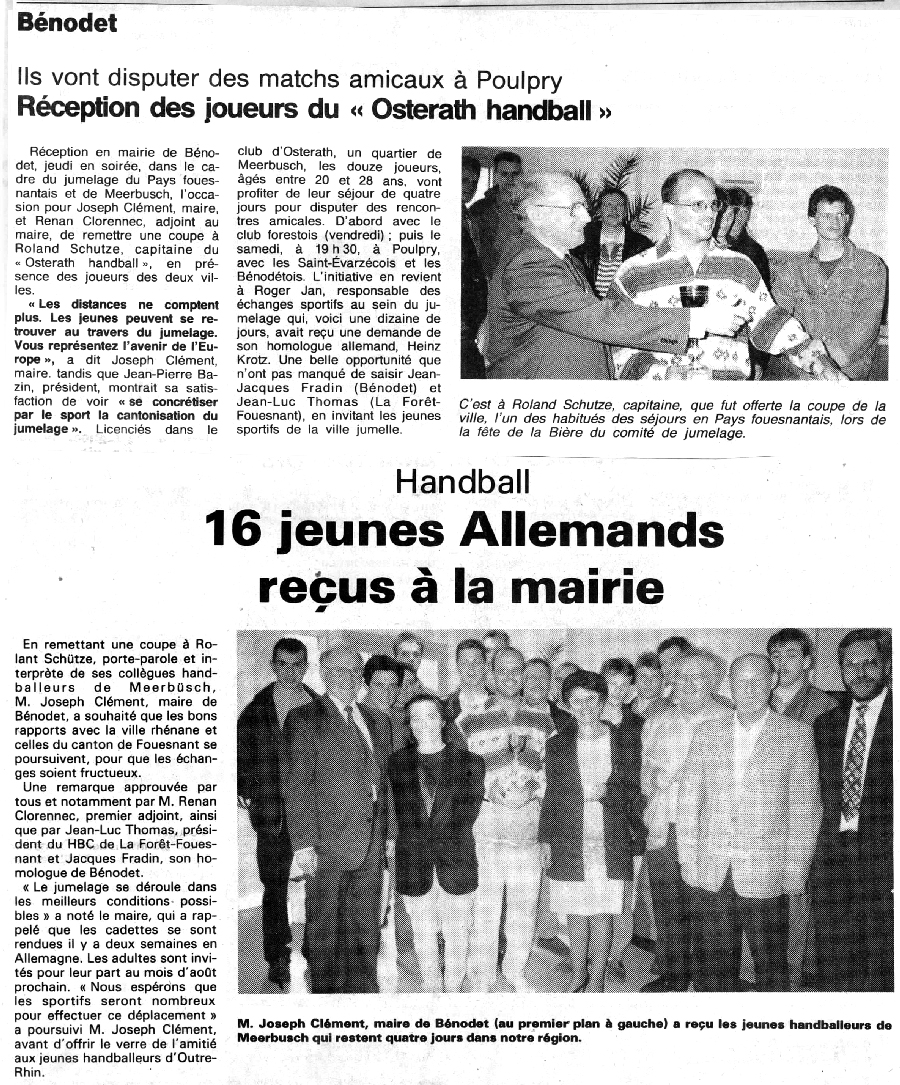 Ouest France et Télégramme, mai 1994