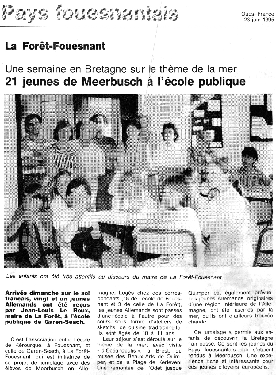 Ouest France, 23 juin 1995