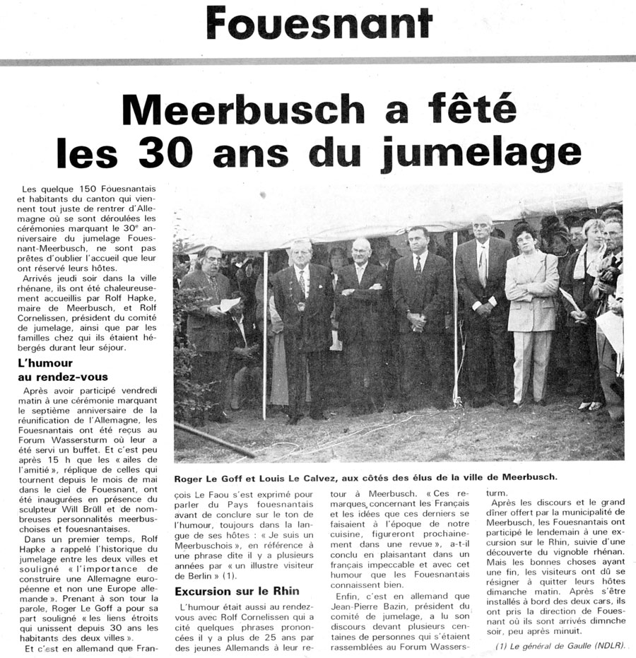 Le Télégramme, 2 octobre 1997