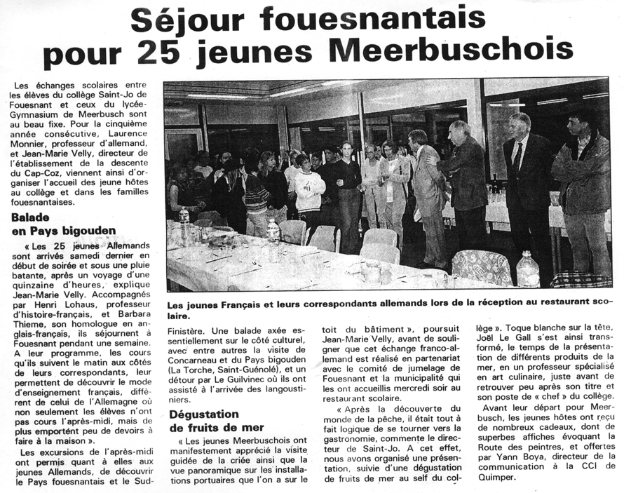 Le Télégramme, septembre 1999