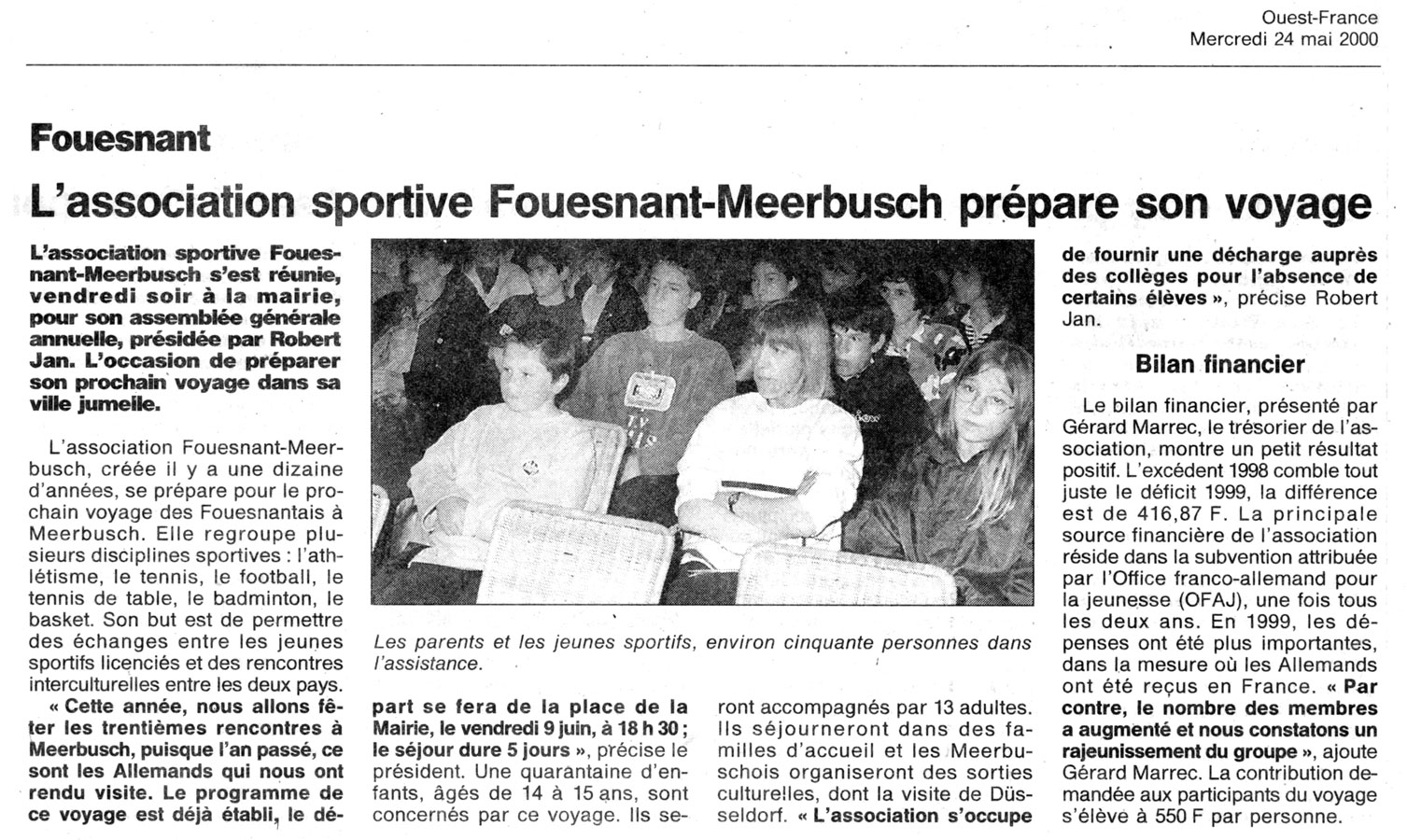 Ouest France, 24 mai 2000