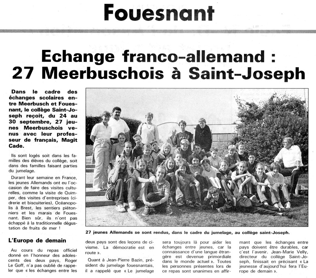 Le Télégramme, septembre 2000