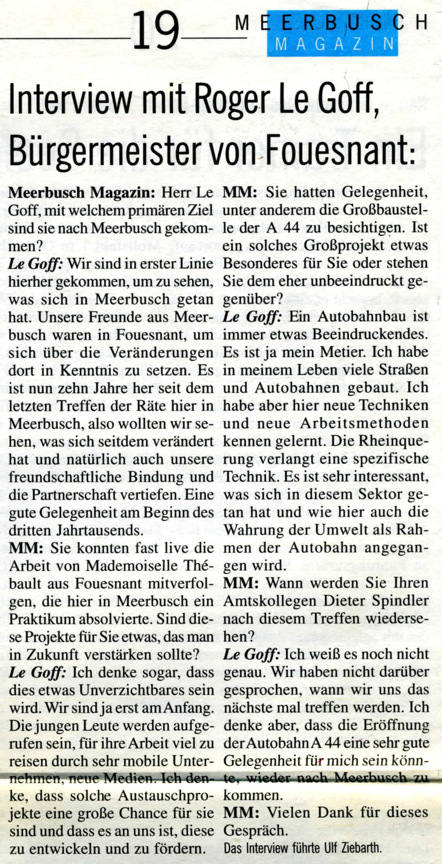Meerbusch Magazin, octobre 2000