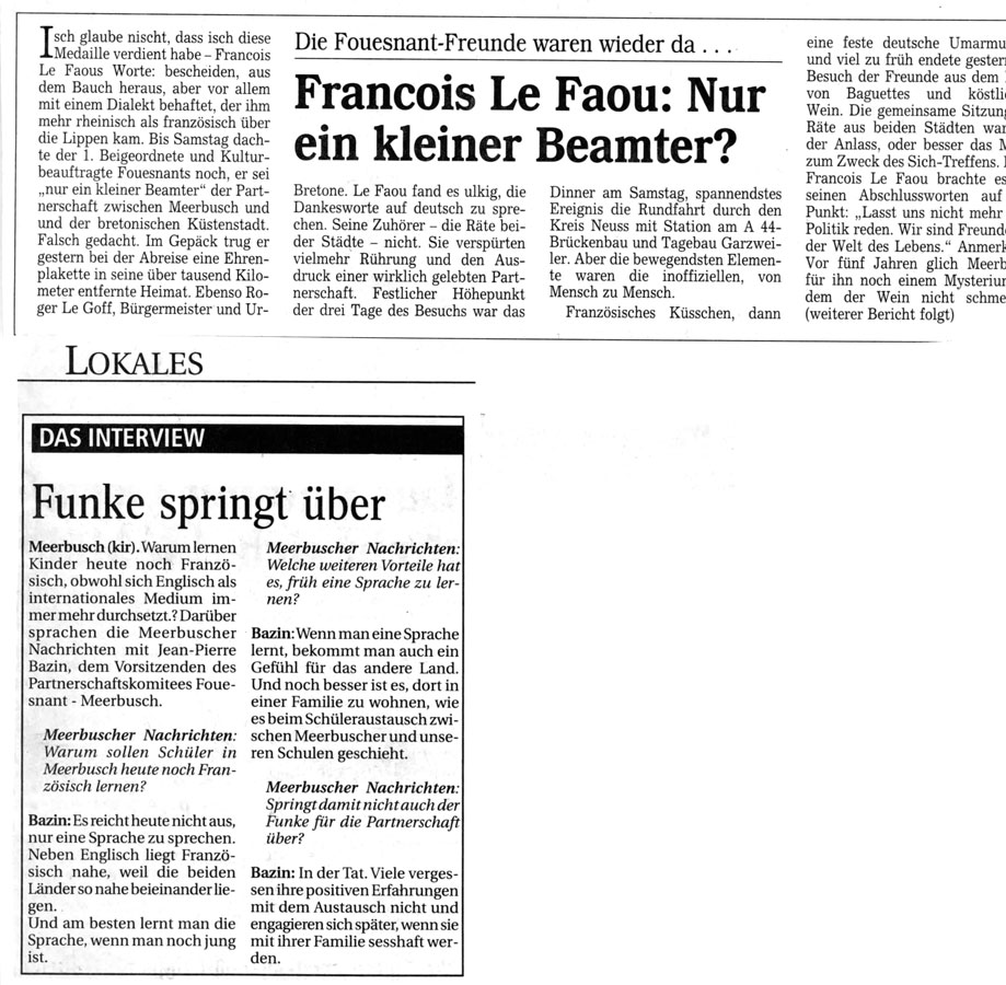 Meerbuscher Nachrichten, octobre 2000