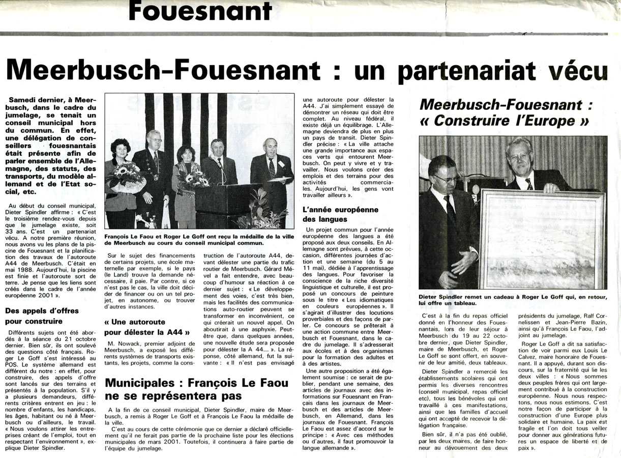 Le Télégramme, octobre 2000