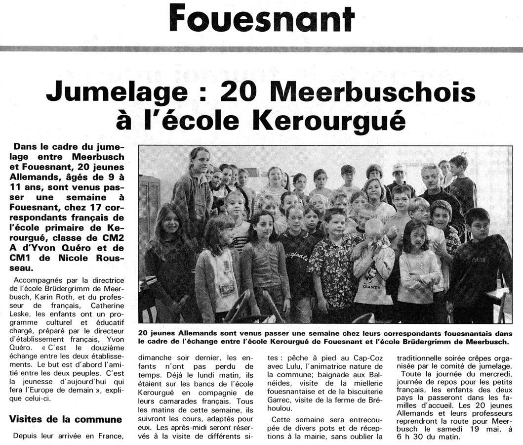 Le Télégramme, mai 2001