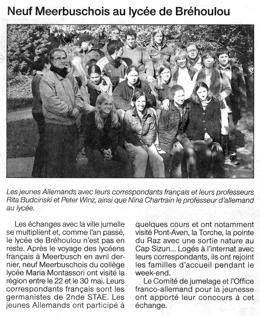 Ouest France, mai 2002
