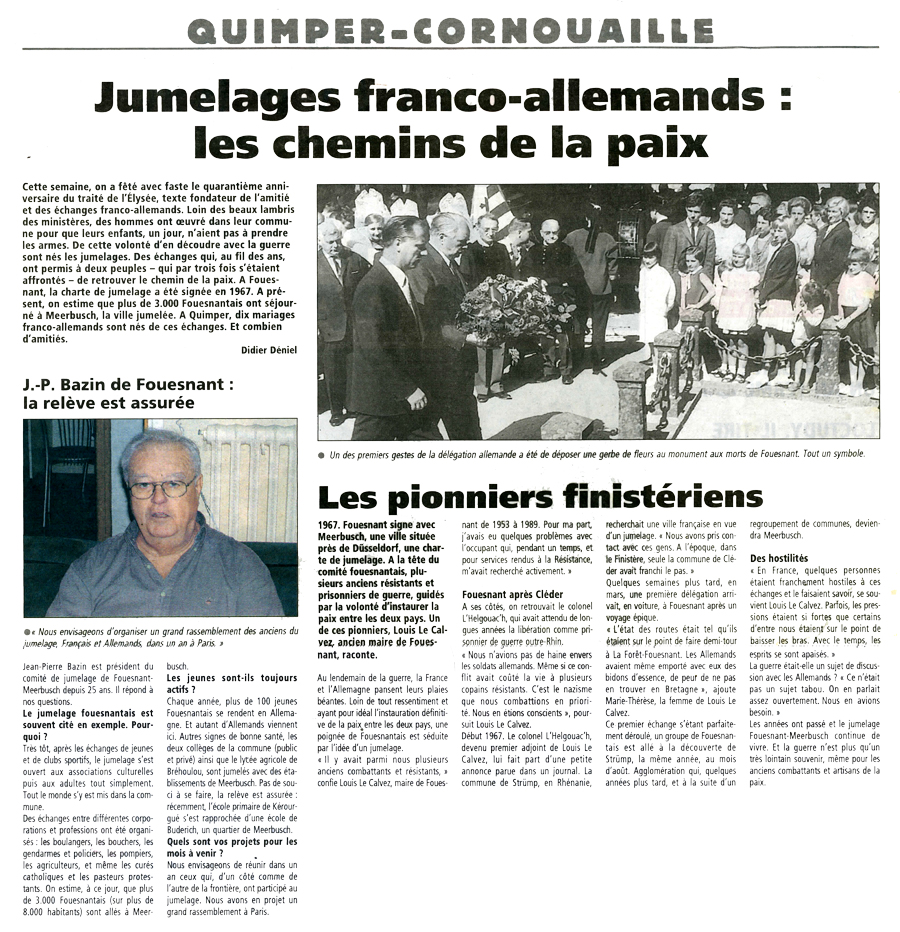 Le Télégramme, 24 janvier 2003