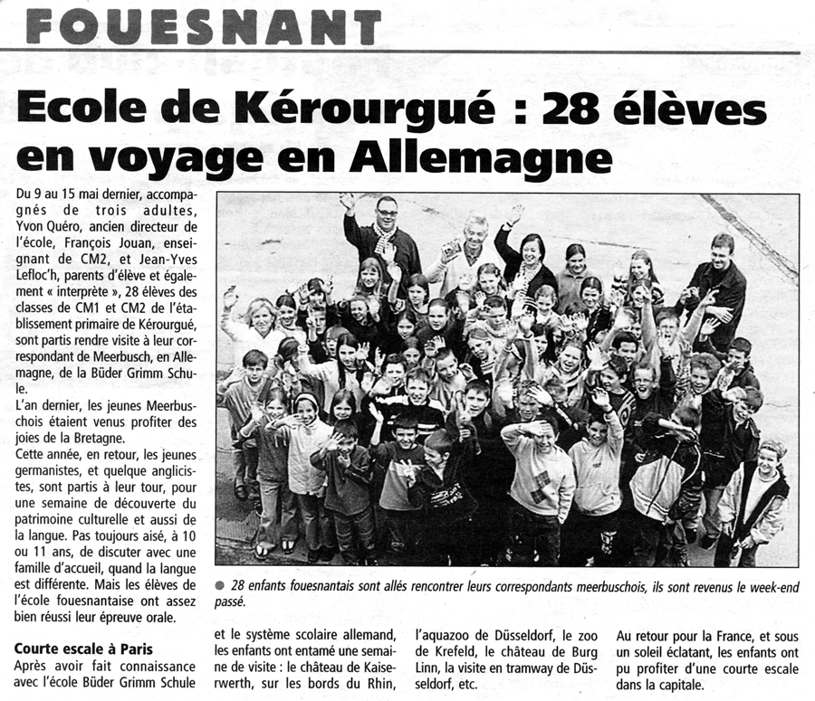 Le Télégramme, mai 2004