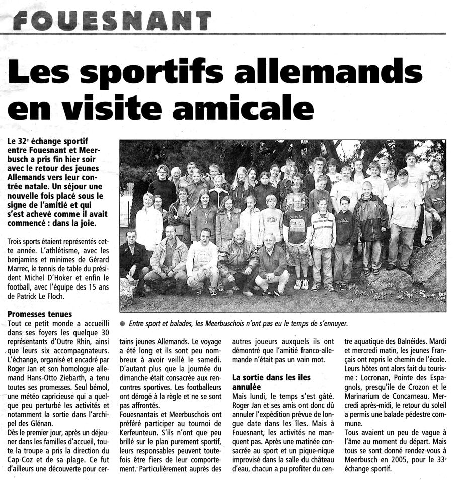 Le Télégramme, juin 2004