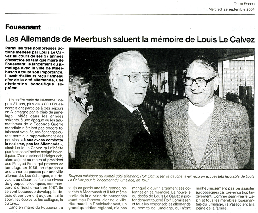 Ouest France, 24 septembre 2004