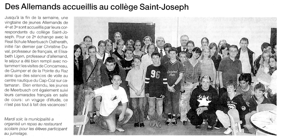 Ouest France, septembre 2005