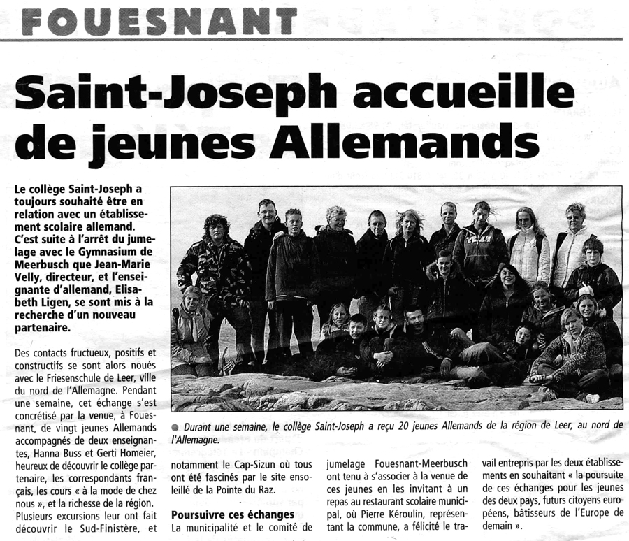 Le Télégramme, septembre 2005