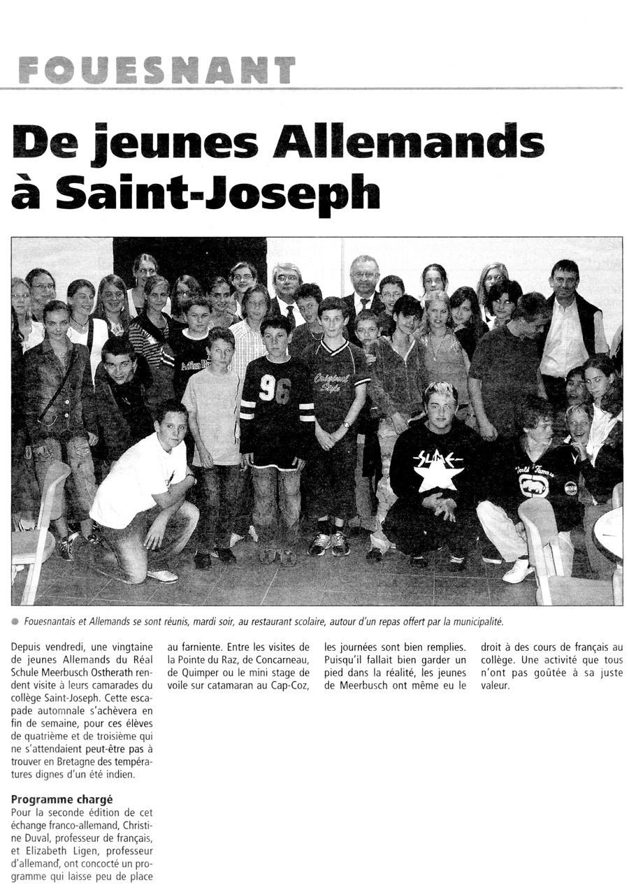 Le Télégramme, septembre 2005