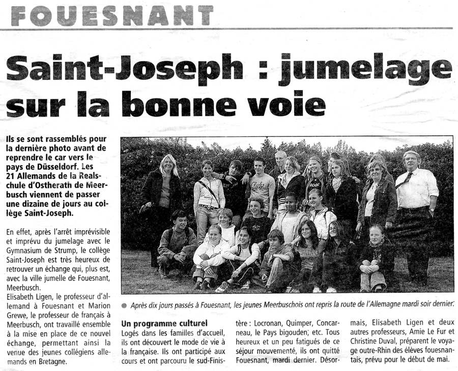 Le Télégramme, septembre 2005