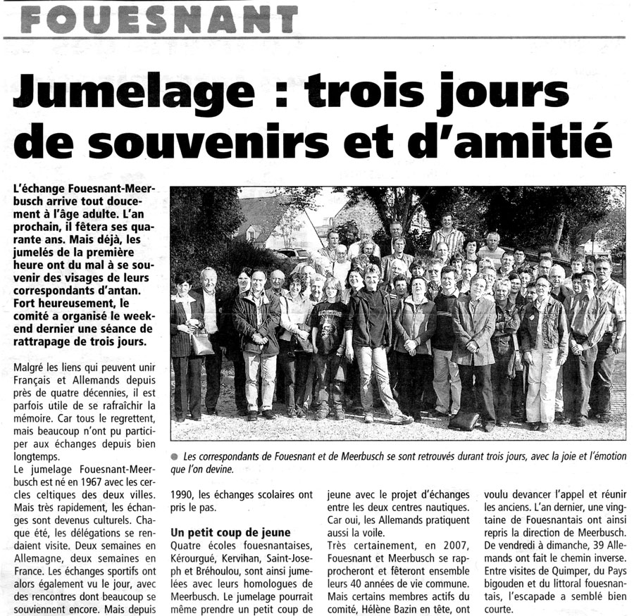Le Télégramme, 11 mai 2006