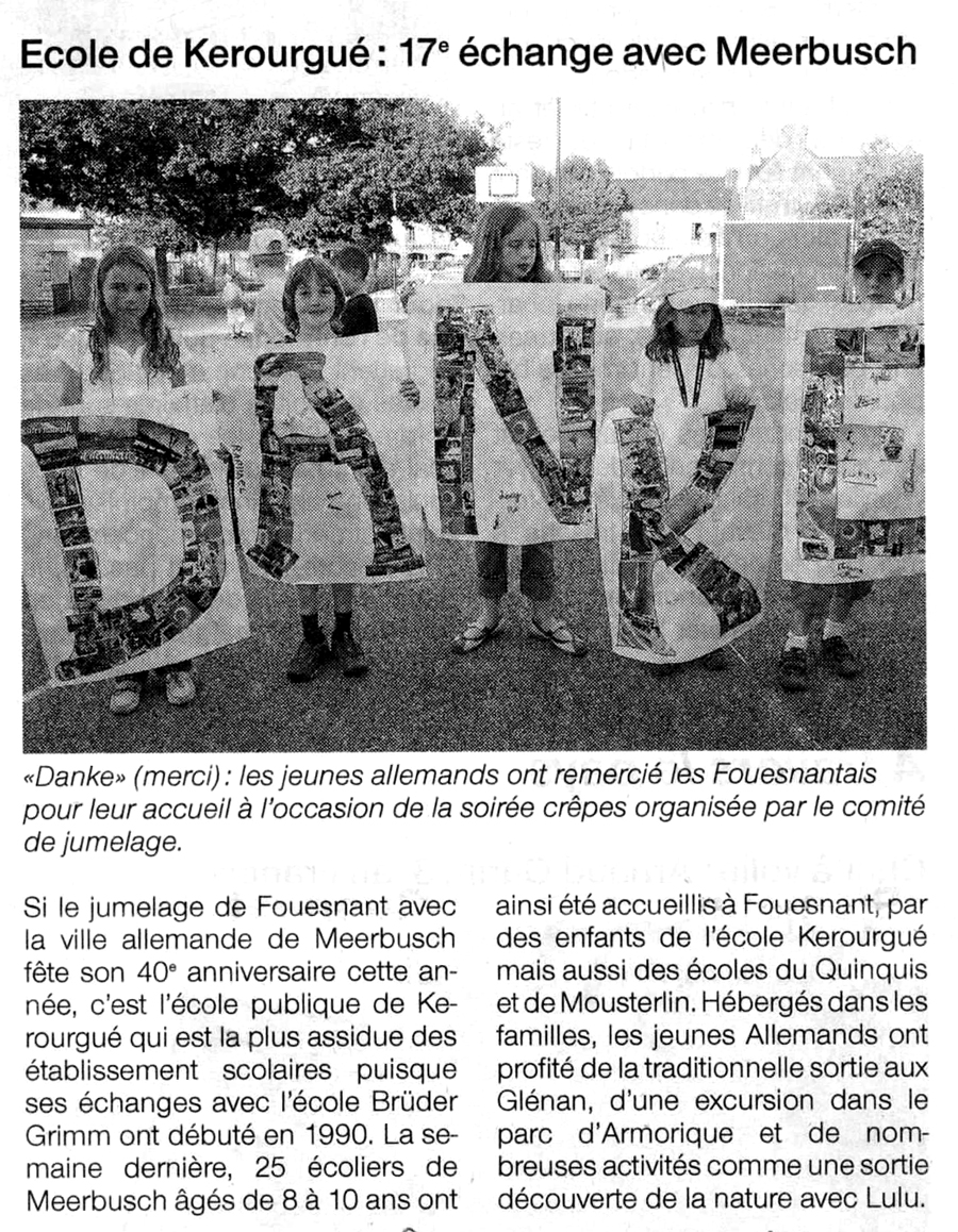 Ouest France, 31 mai 2007