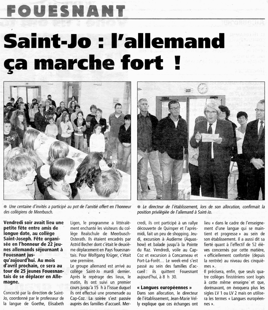 Le Télégramme, 16 octobre 2007