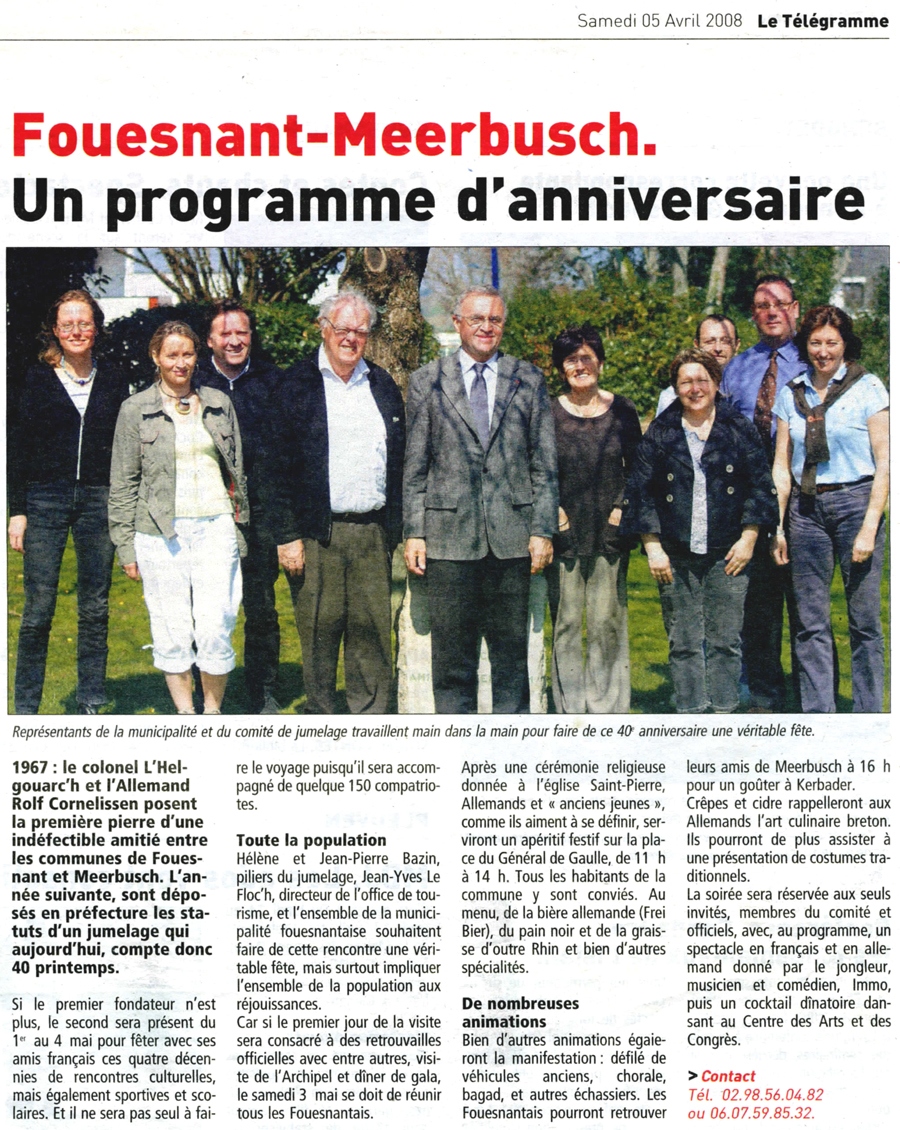 Le Télégramme, 5 avril 2008